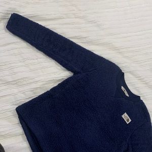 THE NORTH FACE- Kids Navy Blue Fleece Crewneck